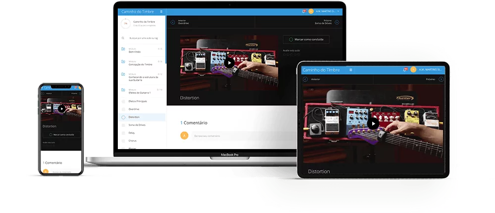Curso Caminho do Timbre em diferentes dispositivos